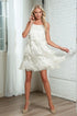 Freya White Shift Lace Dress - Meringue Fringe